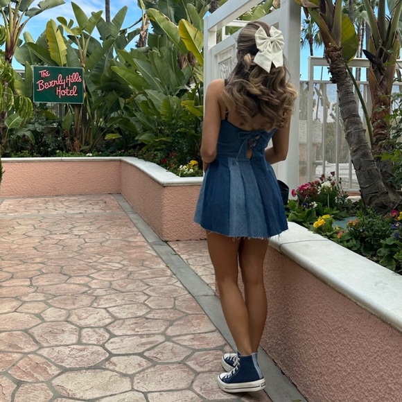 NWT EB Denim Polka Dress - Picture 4 of 11